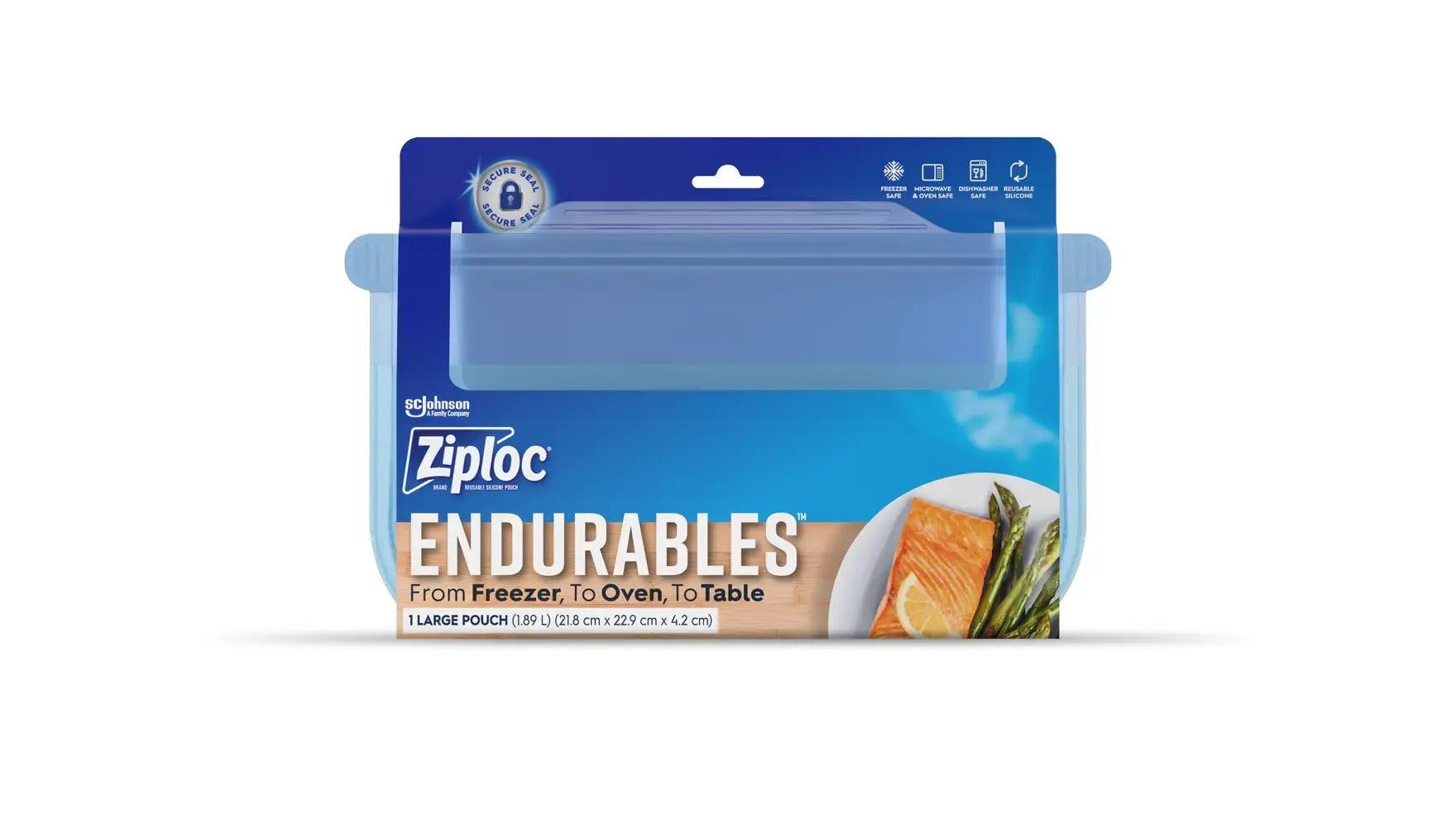 Front of Ziploc large pouch.